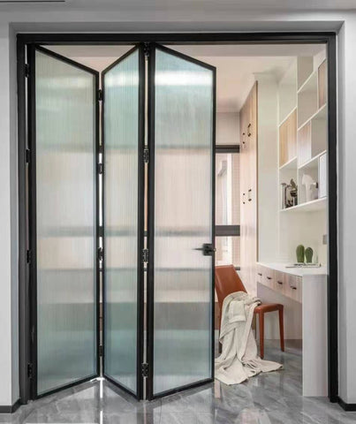 WDMA 96x80 sliding patio door bifold doors aluminium folding patio