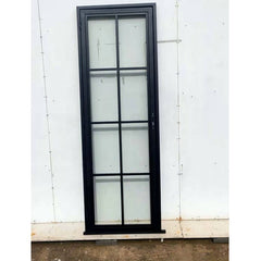 WDMA  Popular in Australia iron glass windows and doors Kitchen balcony steel frame glass french door