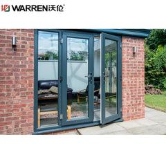 Warren 80x36 French Aluminium Triple Glass White Exterior Outswing Door With Screen