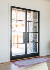 WDMA Steel glass doors windows price french casement window