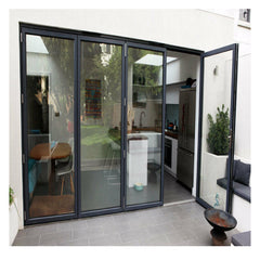 Exterior Balcony Patio Aluminum Profile Bifold China Door Tempered Glass French Door