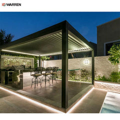 Warren retractable aluminum bioclimatic pergola