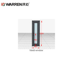 1x4 Window Small Glass Window Aluminum Simple Window Design Insulated