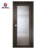 Laminated Glass Wooden Veneer Mdf Internal Door Design Single Swing Open Style Interior Doors on China WDMA