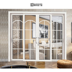 180 degree mosquito net 136Z exterior french double glass aluminum full framed sliding door with german hardware on China WDMA