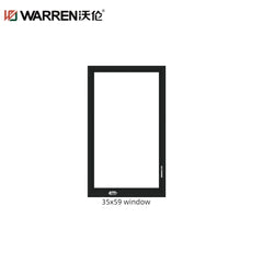 WDMA 35x59 Window Tempered Glass Casement Window Small Pane Aluminium Windows