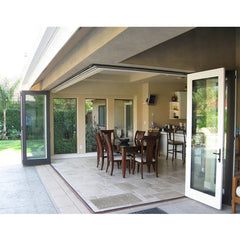 Factory Price Broken Bridge Bifold Aluminium Folding Glass Doors Exterior Partition For Garden