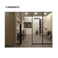 WDMA 10ft Sliding Glass Door 4 Panel Sliding Barn Door Sliding Door For Restaurant Aluminum