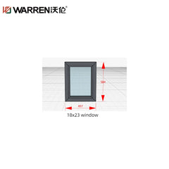 WDMA 18x24 Window Aluminium Glass Window Flush Double Glazed Windows Aluminum