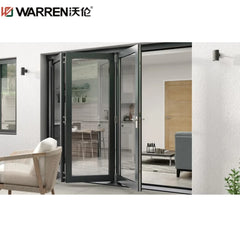 80x96 Bifold Aluminium Tempered Glass Black Inward Opening Heavy Duty Door Cost