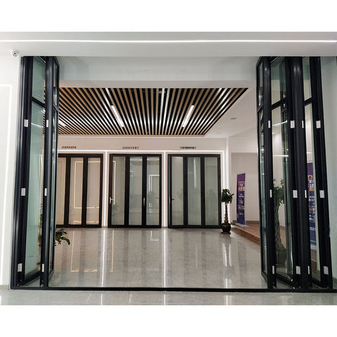 WDMA 3 panel sliding door Thermal Break Aluminum Bi-folding door