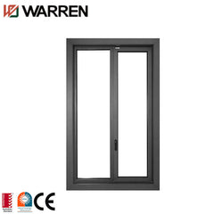 Aluminium framed swing tempered glass casement window