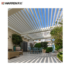 12x16 Louvered Pergola with Aluminum Alloy White Canopy