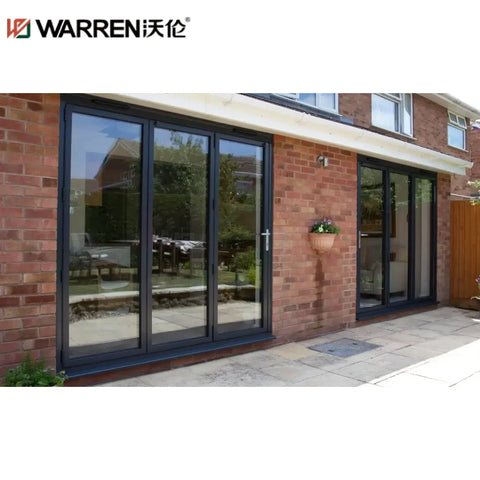 Warren 24x72 Bifold Aluminium Triple Glazing Black Cheap Internal Door For Home