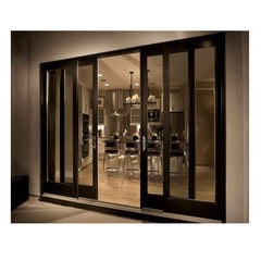 China WDMA Mirrored Sliding Door Lowe Glass Aluminum Door Dressing Room Sliding Door