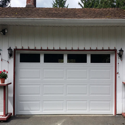 China WDMA Aluminum alloy material frosted glass frameless glass garage door