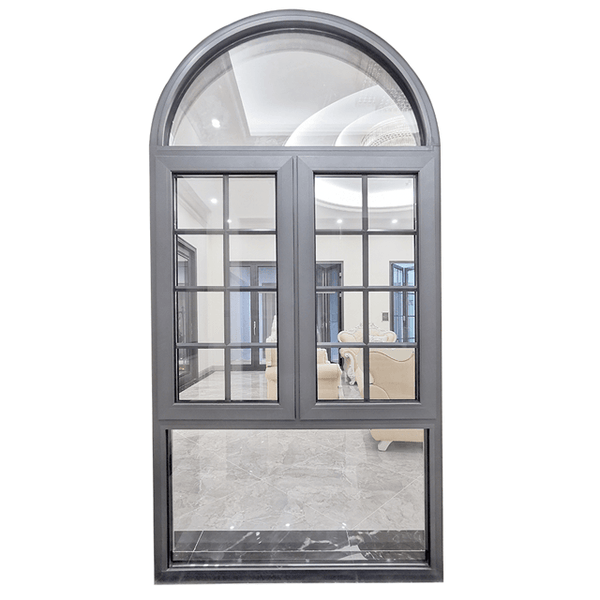 WDMA aluminum double tempered casement glass windows