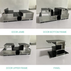 WDMA custom sound proof aluminium narrow frame profile thermal break double tempered glass entry sliding door