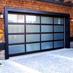 China WDMA Modern style automatic sectional glass garage door for home building