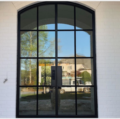 WDMA  Front french door customized-designs iron single inside security doors modern traditional steel door system