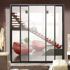 WDMA aluminum alloy sliding doors and window/ Slim Frame Aluminum Sliding Door/ Narrow Frame Push-pull Door