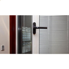 High End White Composite Aluminum Upvc/Pvc Sliding Patio Door With Low-E Built In Blinds on China WDMA