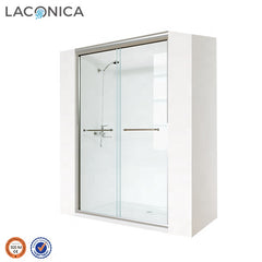 High Quality Frameless Bypass Sliding Shower Door with 8mm Clear Tempered Glass on China WDMA