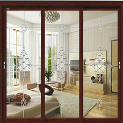 High Quality Home Extrusion Three Panel Sliding Glass Double Aluminum Door on China WDMA