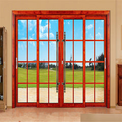 High Quality Home Extrusion Three Panel Sliding Glass Double Aluminum Door on China WDMA