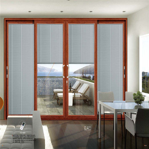 High Quality Home Extrusion Three Panel Sliding Glass Double Aluminum Door on China WDMA