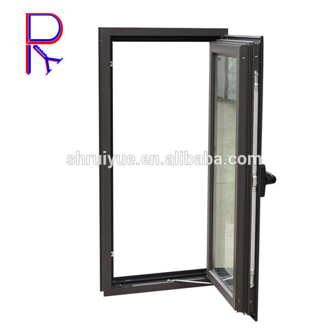 High Quality pvc/aluminum alloy profile casement hinge double glass windows on China WDMA