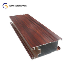 High Quality wood grain aluminium Profiles door details wooden door frame section on China WDMA