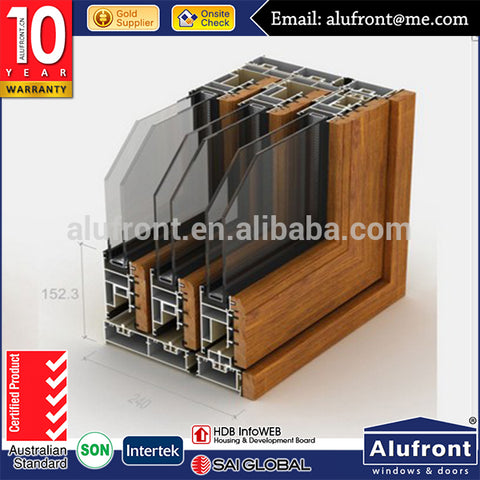 High end European Design Aluminum Clad Wood Hinges Windows With Germany Hardware on China WDMA