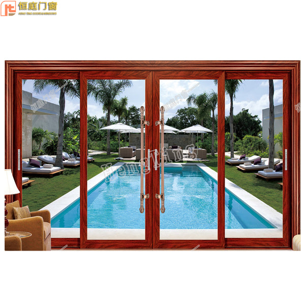 High-end aluminum sliding door system balcony sliding door fire anti-theft heavy-duty aluminum sliding door made in China on China WDMA