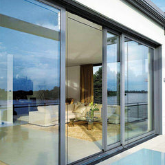 High grade electric control sliding glass door with blinds on China WDMA