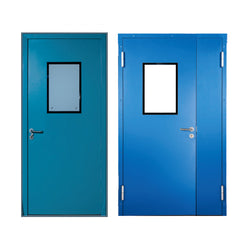 High quality airtight metal access french open clean room doors and windows with frame on China WDMA