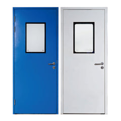 High quality airtight metal access french open clean room doors and windows with frame on China WDMA