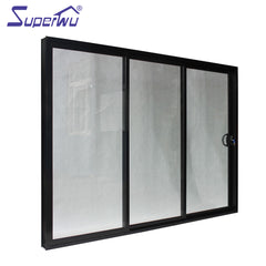 High quality double glazing aluminum sound proof sliding aluminum storefront door on China WDMA