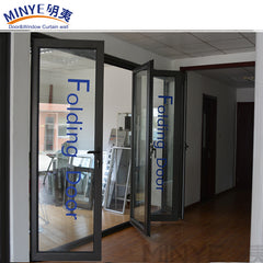 High tightness double glazed exterior bifold patio door aluminum doors on China WDMA