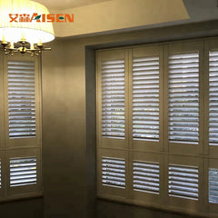 Hot Sale White Wooden Horizontal Open Window Plantation Shutters on China WDMA