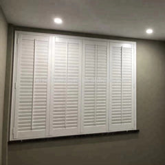 Hot Sale White Wooden Horizontal Open Window Plantation Shutters on China WDMA