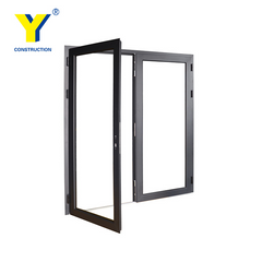 Hot sale double open exterior aluminum hinged french doors price on China WDMA