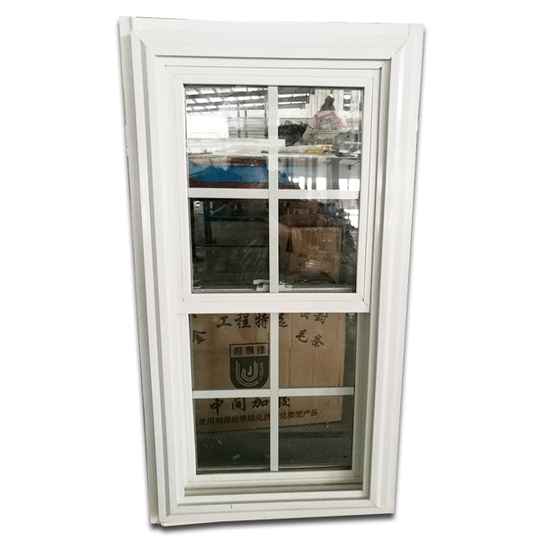 Hot sale upvc window hardware vertical sliding window with double pane glass on China WDMA