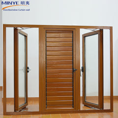 Hot selling wood clad aluminum window oriel windows with shutters casement windows on China WDMA