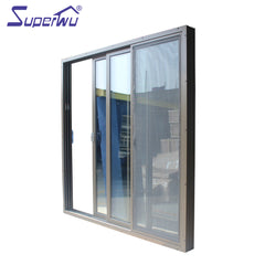 Hotel project Double tempered glass aluminum sliding doors on China WDMA