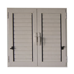 House aluminium toughened glass window frames with louver panel on China WDMA