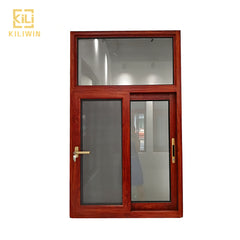 In stock foshan made wooden windows designs pakistan unbreakable glass aluminum transom frame sliding window with mosquito net on China WDMA