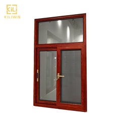 In stock foshan made wooden windows designs pakistan unbreakable glass aluminum transom frame sliding window with mosquito net on China WDMA