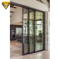 Interior french balcony sliding aluminum doors sliding doors with blinds between glass on China WDMA