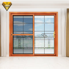 Interior french balcony sliding aluminum doors sliding doors with blinds between glass on China WDMA